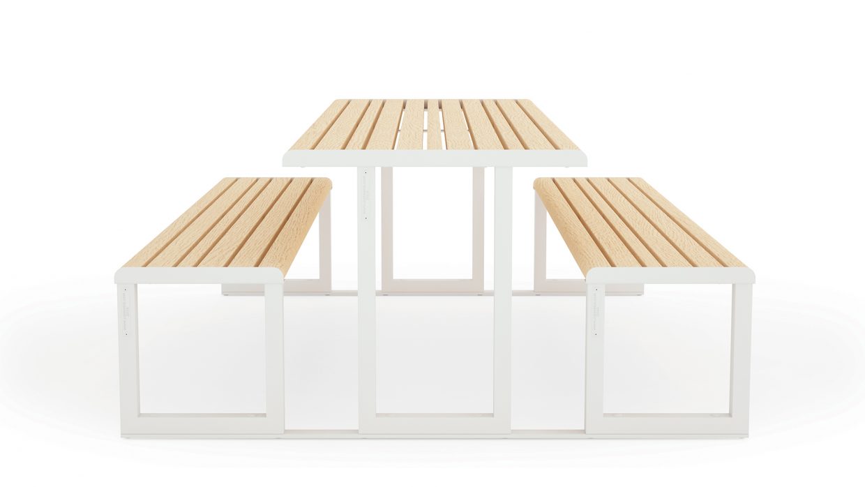 Tavolo + Panchine integrate .H24 Urbantime by Diemmebi