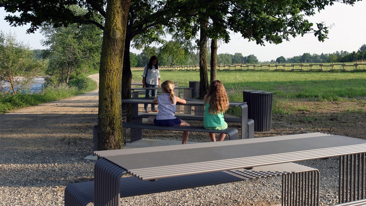 Installazione sul fiume Brembo Urbantime by Diemmebi