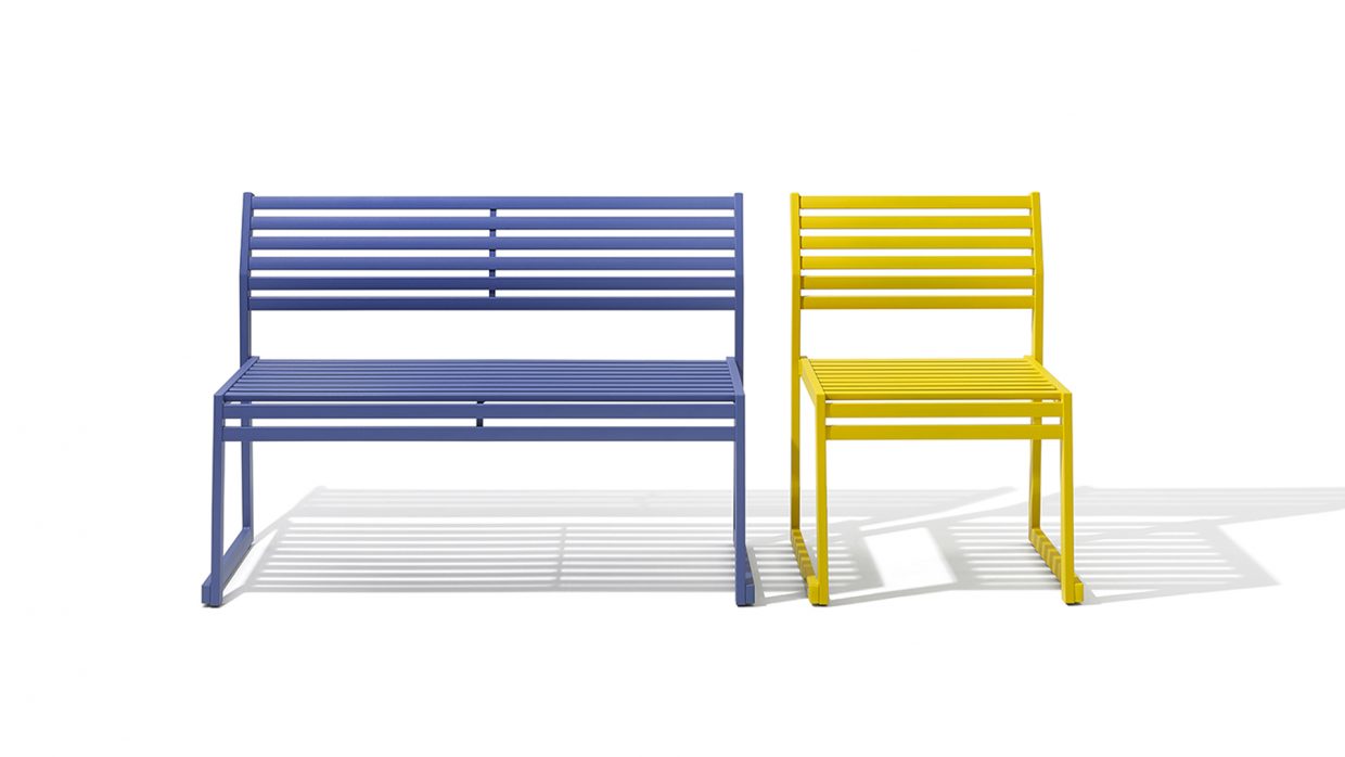 .026 bench with backrest Urbantime by Diemmebi