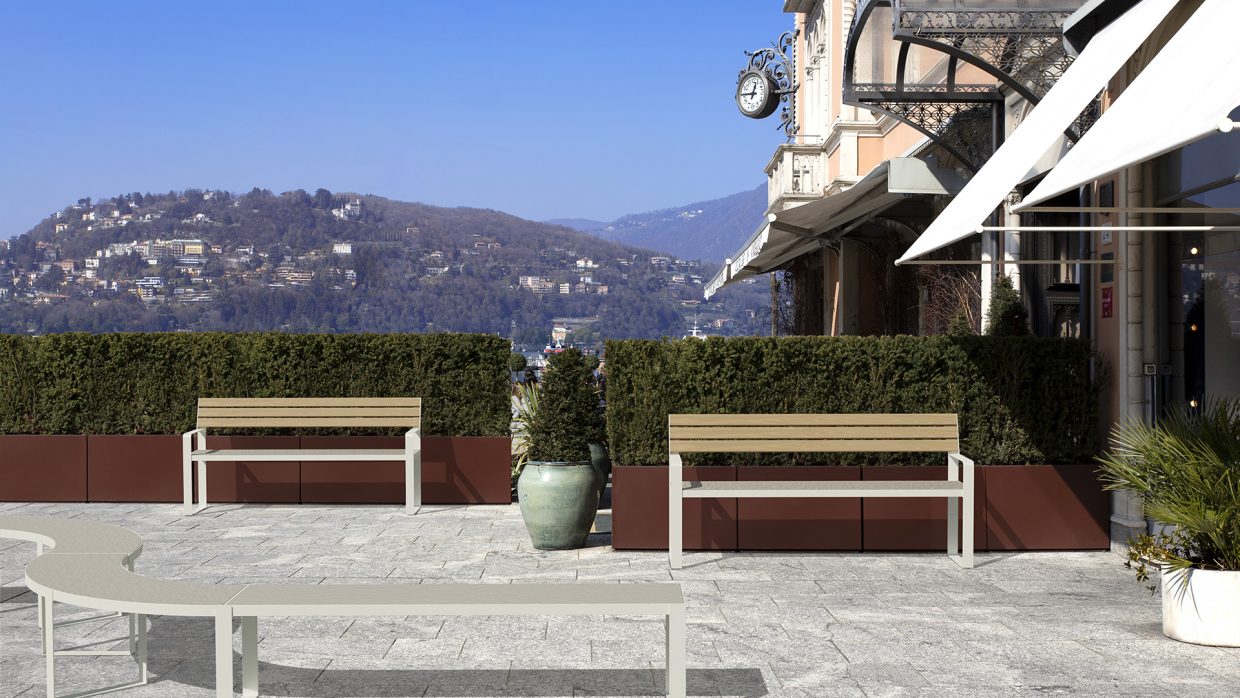 PANCA PIANA CON BASE IN METALLO .040 Urbantime by Diemmebi