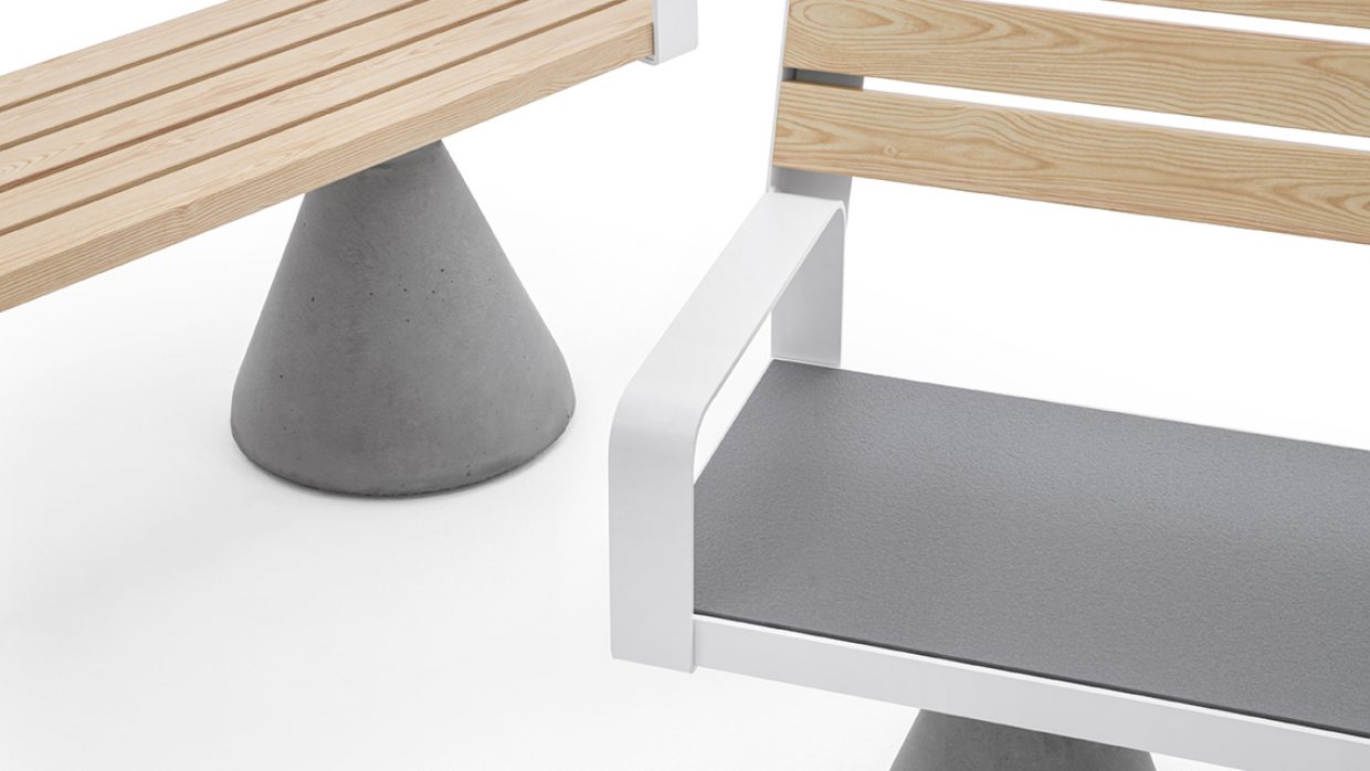 SEMPREVERDE.040: SEATS WITH LAPITEC® SINTERED STONE Urbantime by Diemmebi