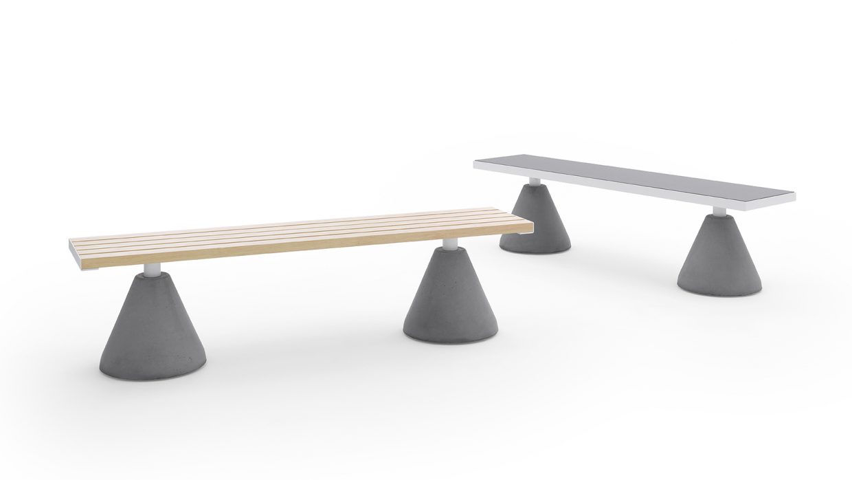FLAT BENCH WITH CONICAL BASE .040