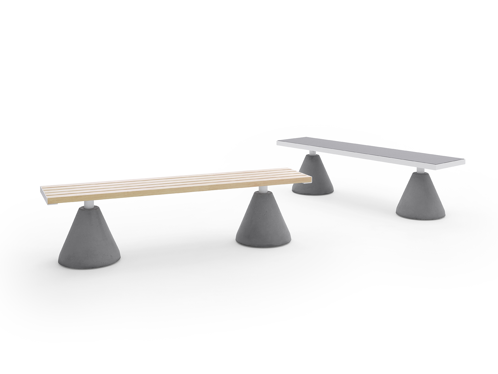 FLAT BENCH WITH CONICAL BASE .040