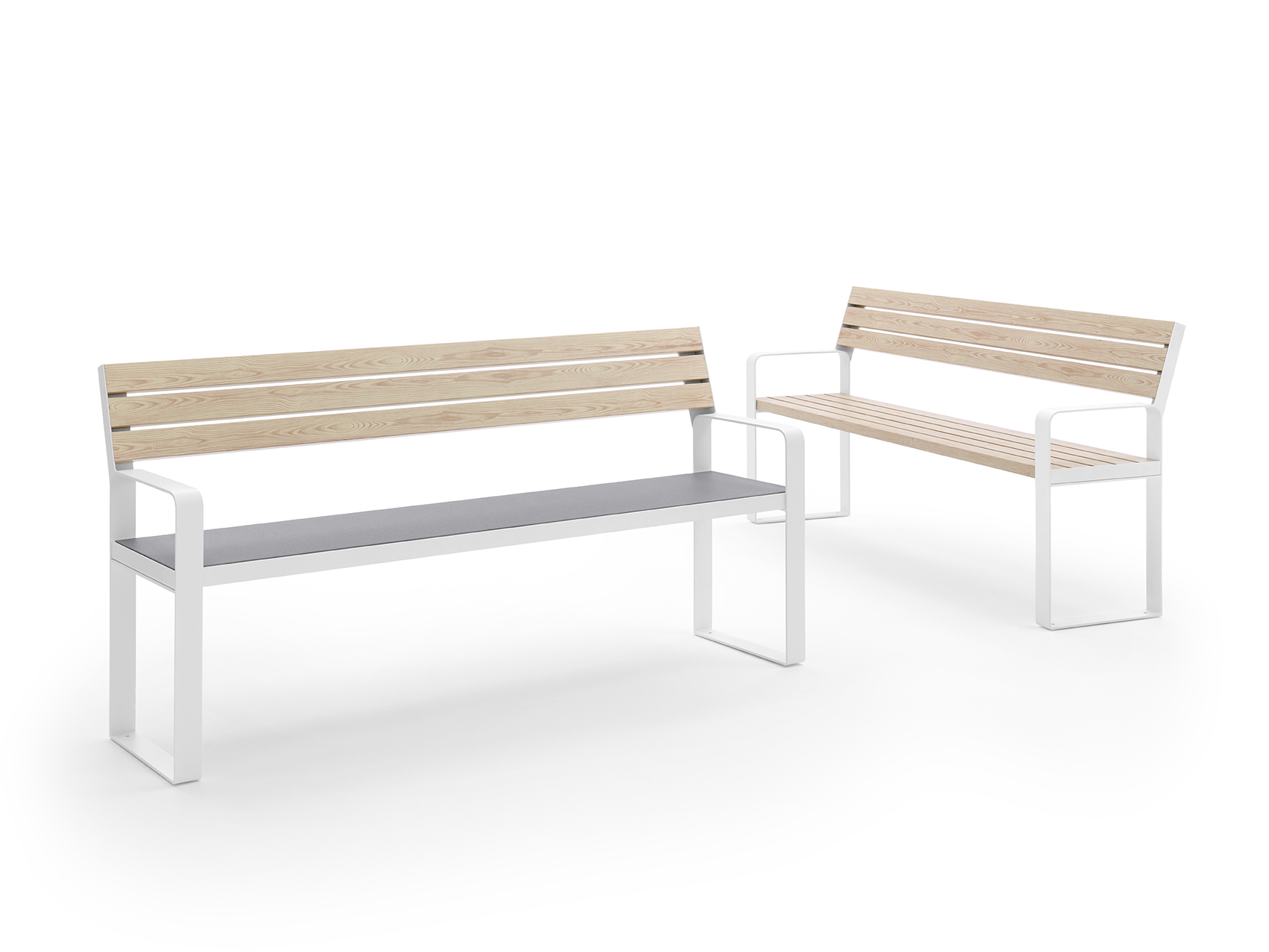 BENCH WITH BACKREST WITH METAL BASE .040